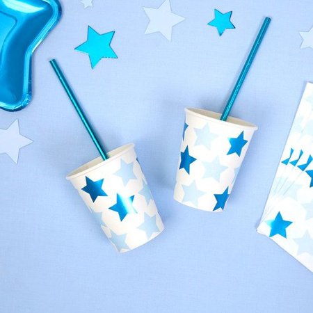 Kubeczki papierowe gwiazdki metaliczne 8 szt