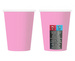 Kubeczki papierowe jednokolorowe różowe 270ml 6 szt.