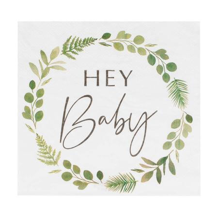Serwetki kwadratowe Hey Baby 16 szt. seria Botanical