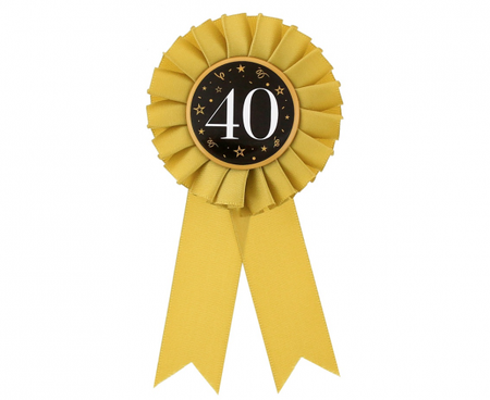 Kotylion Order 40 URODZINY złoto-czarny