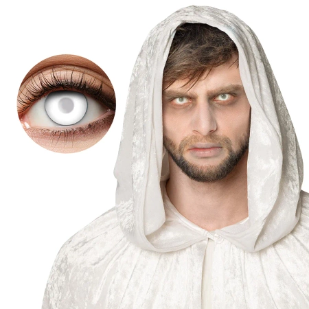 Soczewki kontaktowe tygodniowe białe Duch Boland