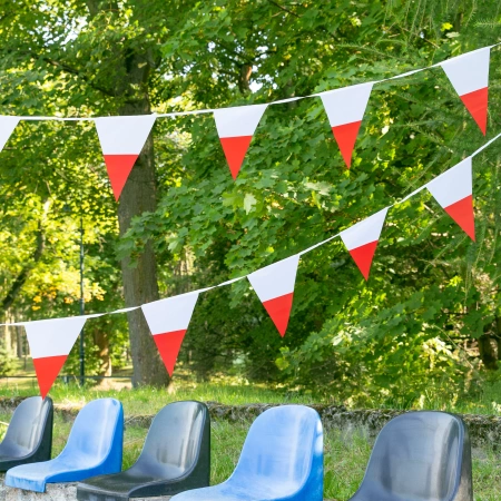 Girlanda biało czerwona flaga Polski 5,5 m