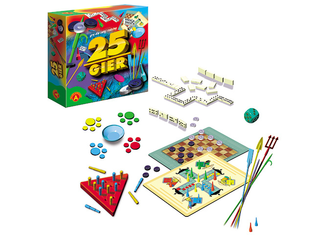 25 gier zestaw gier planszowych dla dzieci 4 lat+