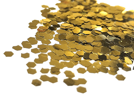 Konfetti metalizowane plaster miodu ZŁOTY SREBRNY 8g