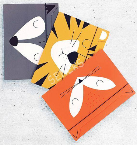 Teczka z gumką A4 ZWIERZĄTKA mix