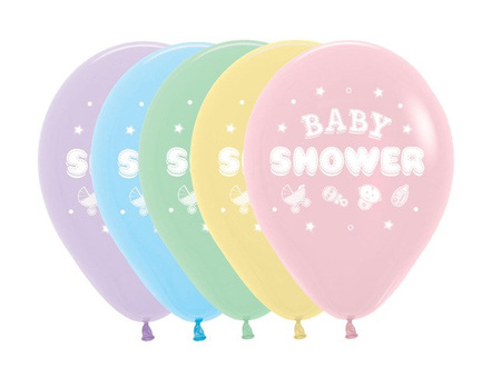 Balony Sempertex Baby Shower Gwiazdki 12'' 50 szt Mix kolorów