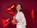 SERCE balon foliowy PERSONALIZOWANY Walentynki czerwony 18 cali