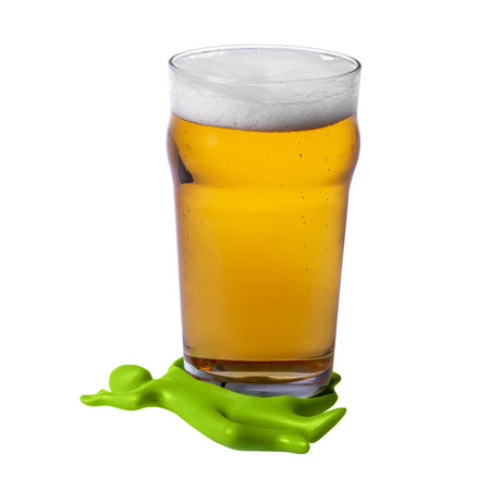 Płaski Zenek (podstawka pod szklanki) - zielony