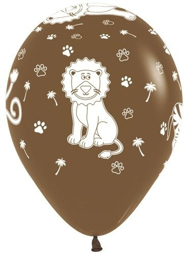 Balon Sempertex Zwierzęta z dżungli 12'' 1 sztuka Brązowy