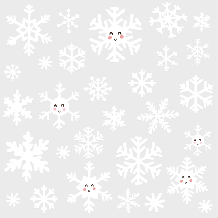 Naklejki na okno szybę Boże Narodzenie Śnieżynki 8 arkuszy