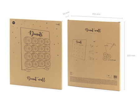 Ściana na Donuty pączki drewniana stojak 45x55 cm