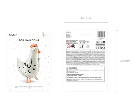 Kurka balon foliowy farma 48x60 cm