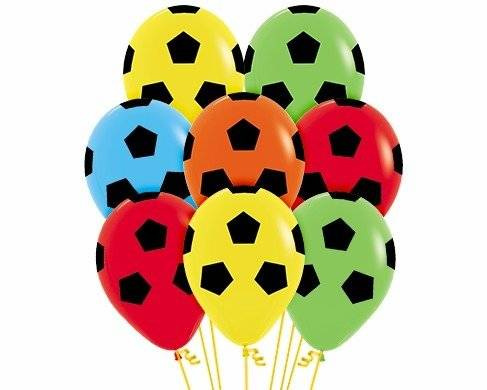 Balony Sempertex Piłka nożna 12'' 12 szt Mix kolorów