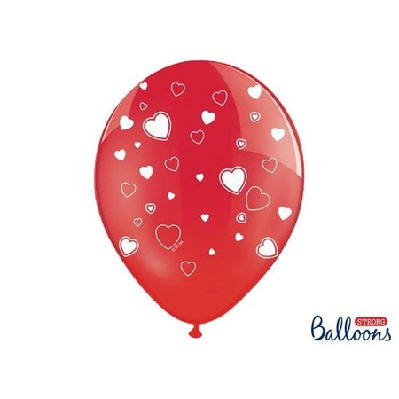 Balony Białe Serduszka 12 cali 6 sztuk
