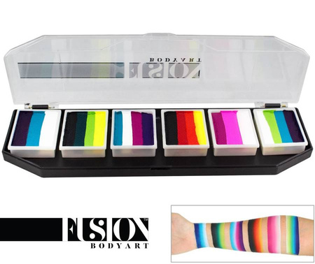 Farby do twarzy Split Cake Paleta FUSION Body Art Rainbow Burst