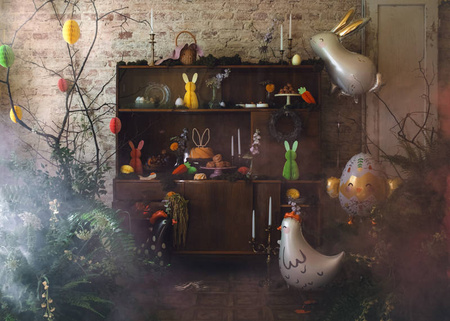 Kurka balon foliowy farma 48x60 cm