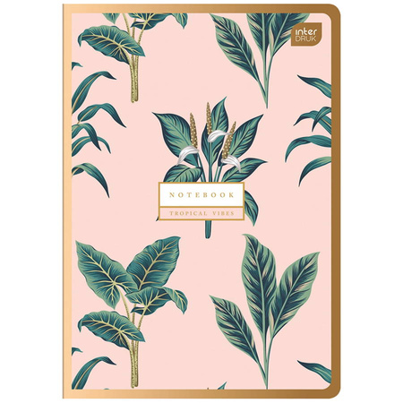 Zeszyt A5 60 kartkowy KRATKA Metallic Satin Gold