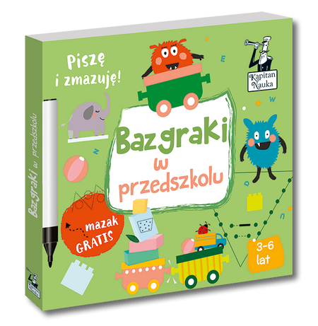 BAZGRAKI W PRZEDSZKOLU (3-6 LAT) KSIĄŻKA + MAZAK KAPITAN NAUKA