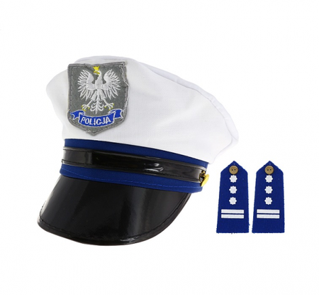 Czapka Policjanta z pagonami (dla dorosłych)