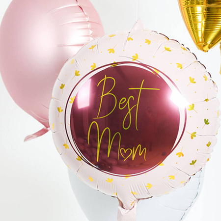 Balon foliowy BEST MOM Dzień Matki 45 cm 1 szt.