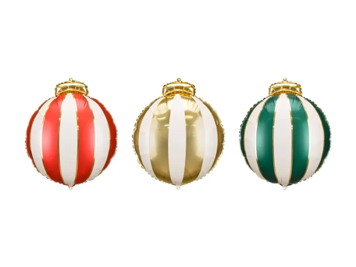 Balony foliowe Bombki, 42x46cm zestaw 3 szt.