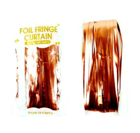 Kurtyna Party wisząca ZŁOTY RÓŻ matowa 100x200cm