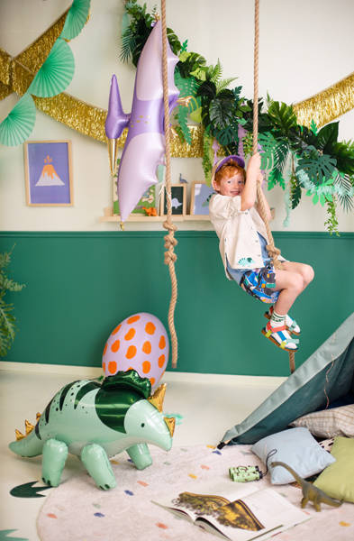 Pterodaktyl dinozaur fioletowy balon foliowy 120 cm