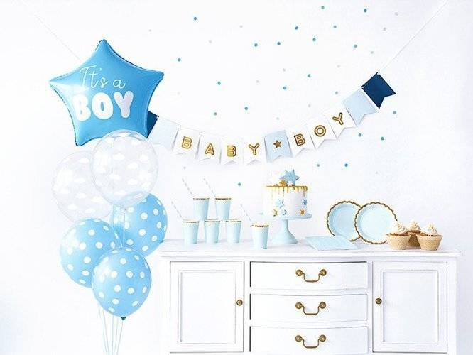 Zestaw dekoracji na Baby Shower Baby Boy w kuferku