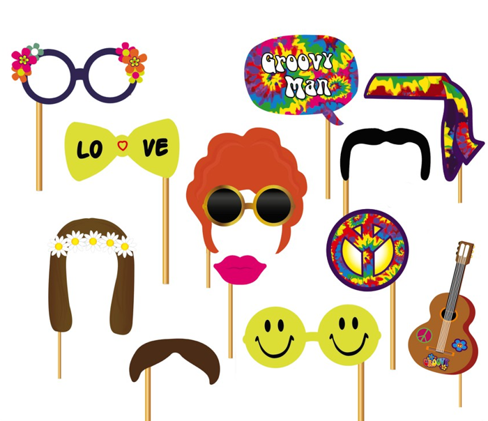 Foto rekwizyty Hippie 12 szt.