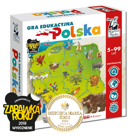 POLSKA NOWE WYDANIE GRA EDUKACYJNA KAPITAN NAUKA