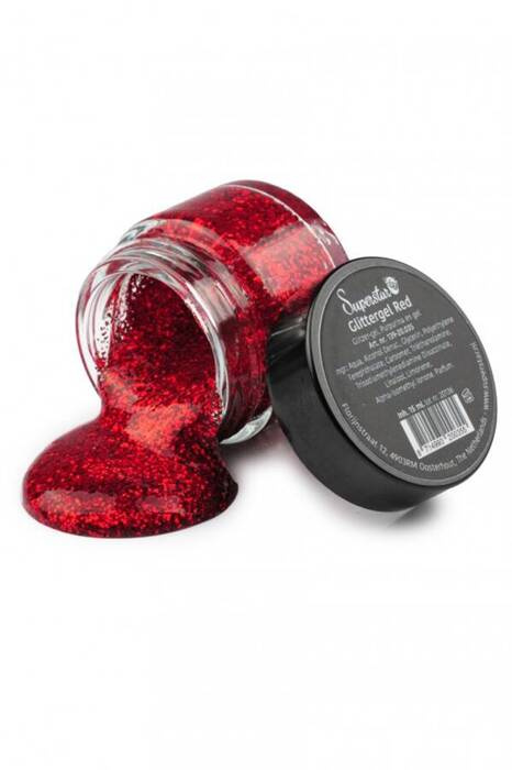 Brokat w żelu do ciała i włosów Red czerwony Superstar 15 ml