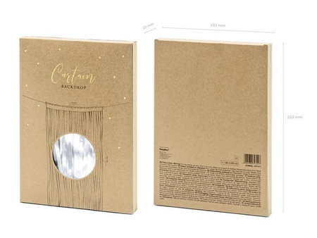 Kurtyna Party wisząca 90 x 250 cm srebrna