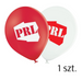 Balony gumowe z nadrukiem PRL - 12 cali biało czerwone MIX - 1 szt.