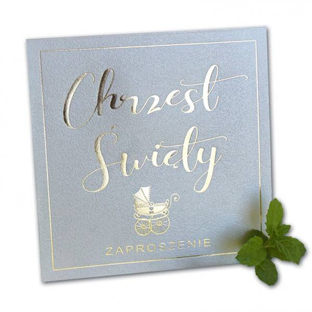 Zaproszenia Chrzest Święty 12 x 12 cm 10 szt.