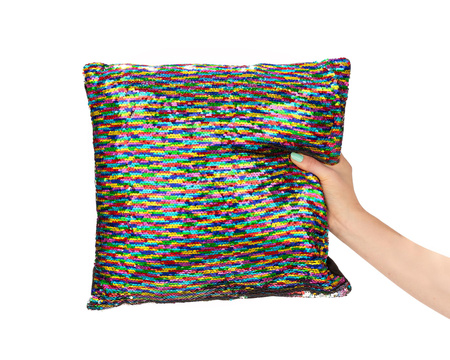 Poduszka z cekinami - KWADRATOWA