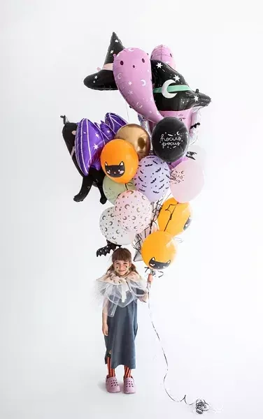 Balon HALLOWEEN Nietoperze Czarownica 30 cm 1 szt. mix
