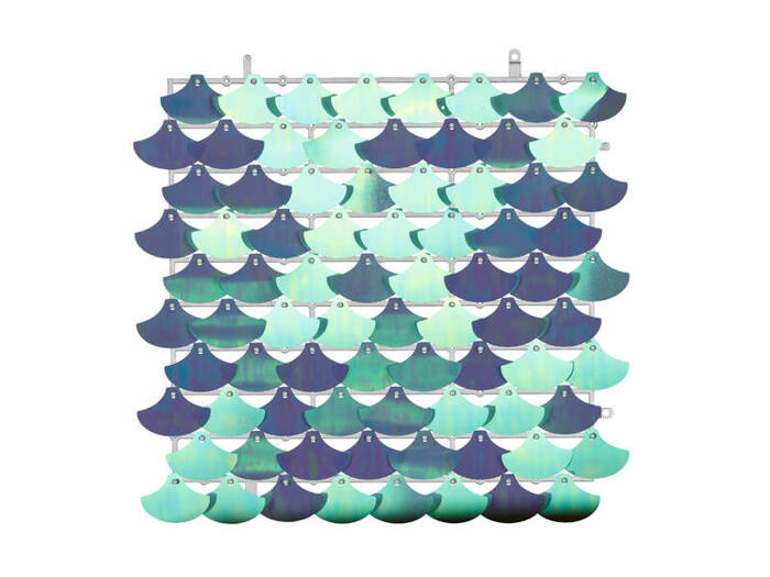 Panel cekinowy dekoracyjny ścianka łuski syrenka 30x30 cm - holograficzny