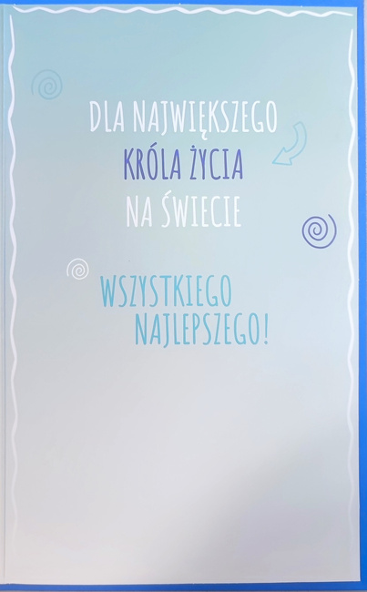 Kartka urodzinowa KRÓL ŻYCIA