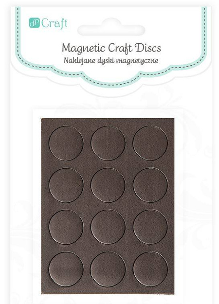 Naklejane dyski MAGNETYCZNE 1,27 cm 12 szt