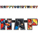 Baner urodzinowy girlanda "Happy Birthday" Justice League 200 cm
