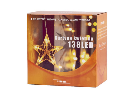 Girlanda KURTYNA Świąteczna LED księżyc gwiazdy MULTIKOLOR 2,5m