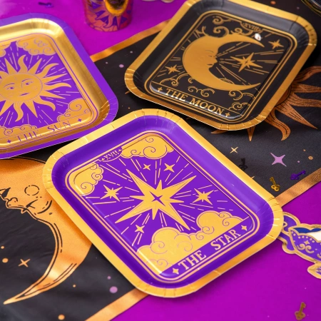 Talerzyki papierowe Andrzejki Wróżki Magia 6 szt.20 x 15 cm