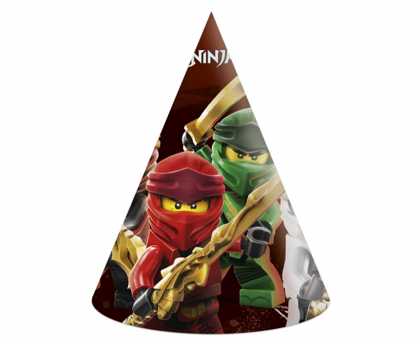 Czapeczki papierowe Lego Ninjago 6 szt.