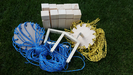 Gra integracyjna Wieża DŻWIG Wieża współpracy podwójna czerwono niebieska