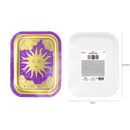 Talerzyki papierowe Andrzejki Wróżki Magia 6 szt.20 x 15 cm