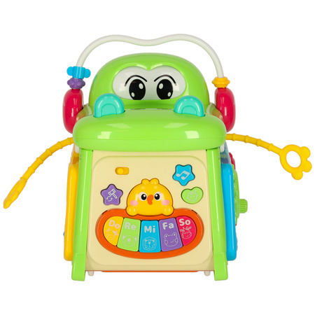 Kostka edukacyjna sorter z pianinkiem krokodyl 4w1