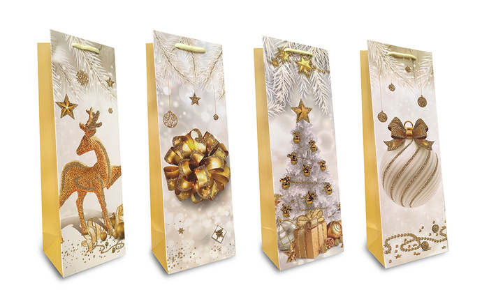Torebka prezentowa Świąteczna Boże Narodzenie 12 x 32 cm