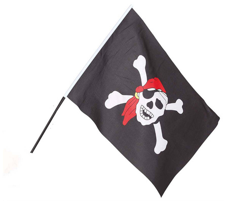 Flaga piracka z czaszką 45x30 cm pirat
