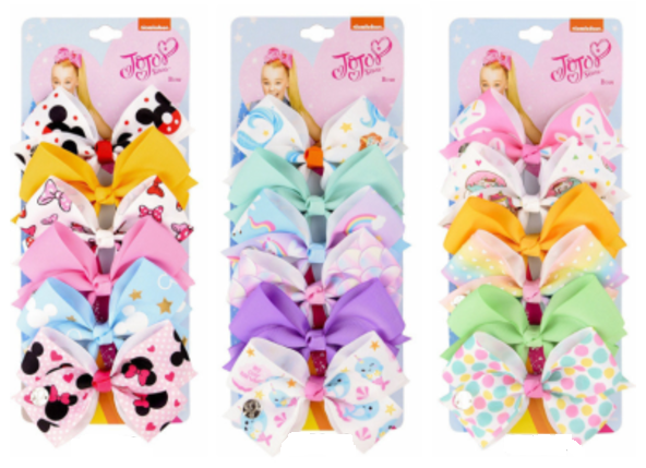 Kolorowa kokarda kokardka dla dziewczynek 12 cm XL - mix wzorów