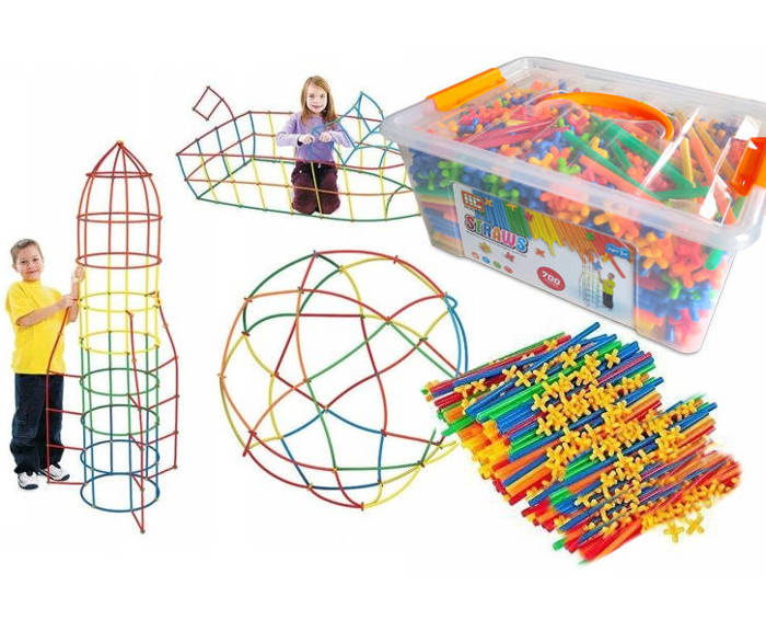 Słomki konstrukcyjne klocki edukacyjne 700 elementów